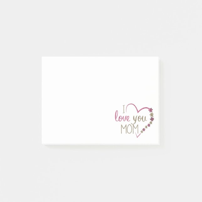 Post-it® Amour Maman Mères Jour Coeur (Devant)