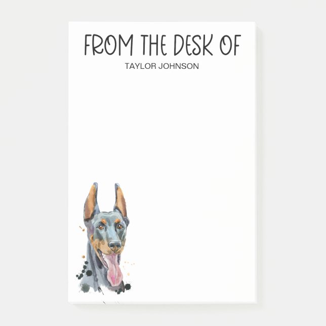 Post-it® Amoureux de Doberman Pinscher (Devant)