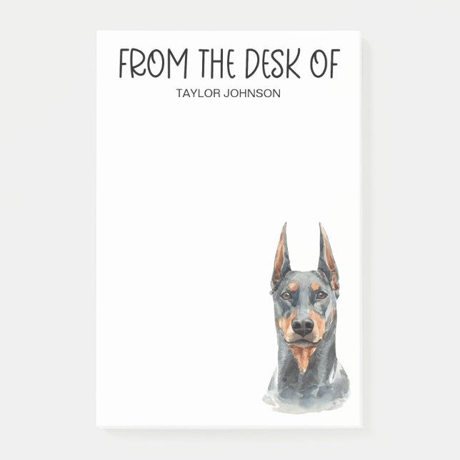 Post-it® Amoureux de Doberman Pinscher (Devant)