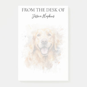 Post-it® Amoureux de Golden Retriever Chien Monogrammé