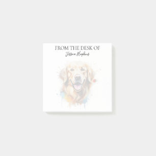 Post-it® Amoureux de Golden Retriever Chien Monogrammé