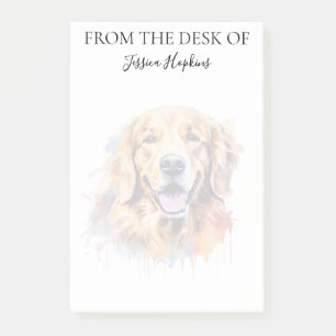 Post-it® Amoureux de Golden Retriever Chien Monogrammé