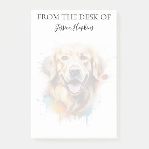 Post-it® Amoureux de Golden Retriever Chien Monogrammé
