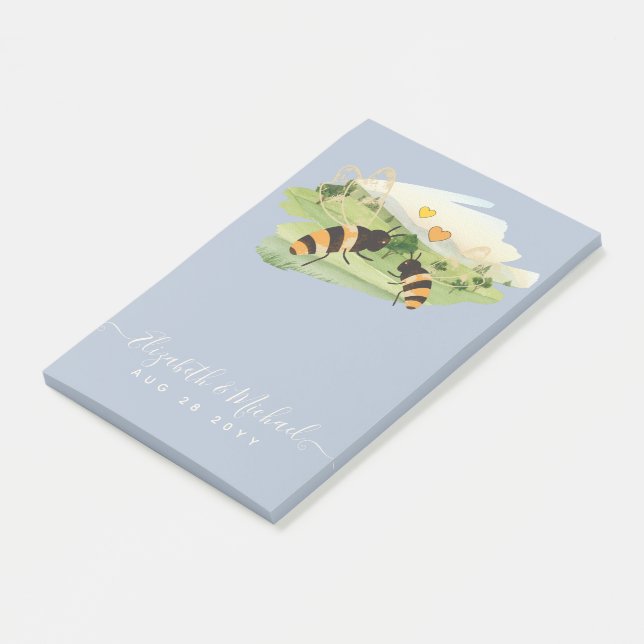Post-it® Amoureux de la nature Mariage des abeilles (Incliné)