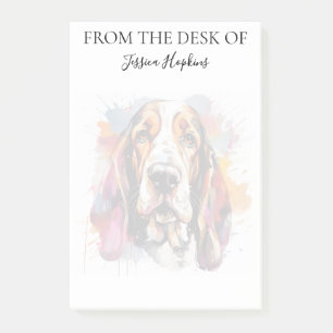 Post-it® Amoureux du Basset Hound Chien Monogrammé