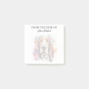 Post-it® Amoureux du Basset Hound Chien Monogrammé