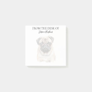 Post-it® Amoureux du Pug Chien Monogrammé
