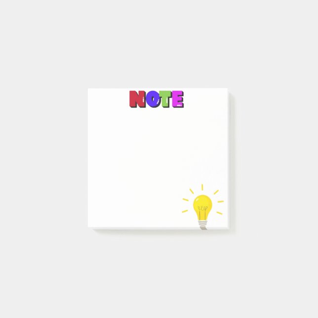 Post-it® ampoule d'éclairage notes collantes (Devant)