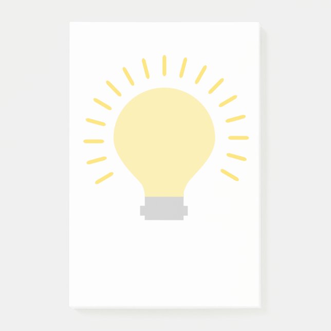 Post-it® Ampoule jaune (Devant)