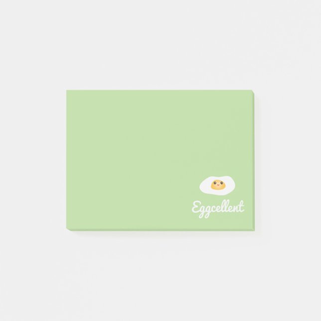 Post-it® Amusant Foodie Cute Egg Éggcellé Humour Food Pun (Devant)
