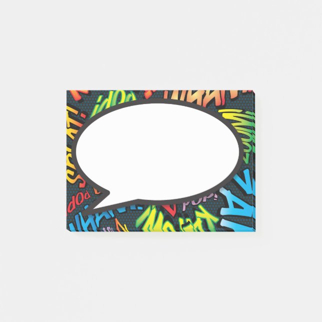 Post-it® Amusants Comédie moderne livre discours bulle (Devant)
