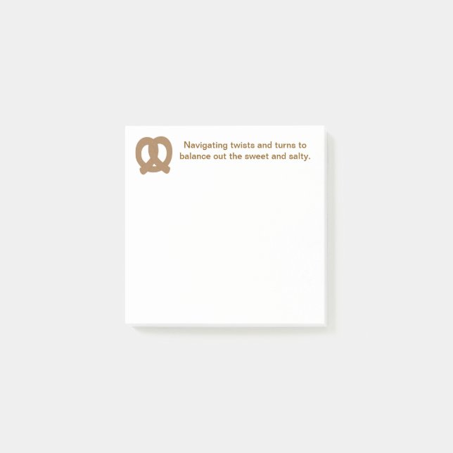 Post-it® Amusants et fantaisie Pretzel (Devant)