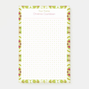 Post-it® Amusants Noël Vert Rouge Dot Grille Organisateur