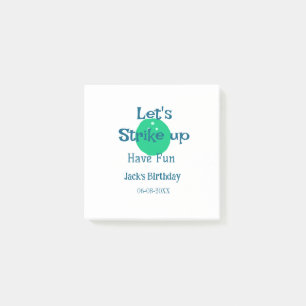Post-it® Amusons-nous ballon vert nom d'anniversaire