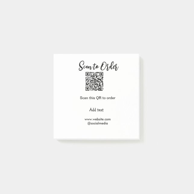 Post-it® Analyser pour commander analyser le code QR ajoute (Devant)