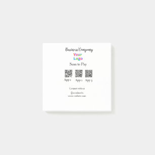 Post-it® Analyser pour payer le logo de l'entreprise Q R co