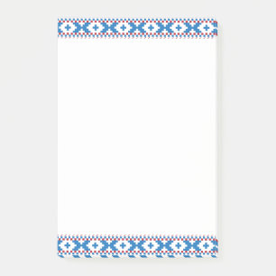Post-it® Anciens signes lettons bleu, rouge, blanc art popu