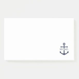 Post-it® Ancre bleue marine Nom personnalisé
