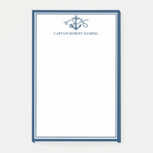 Post-it® Ancre bleue marine personnalisée