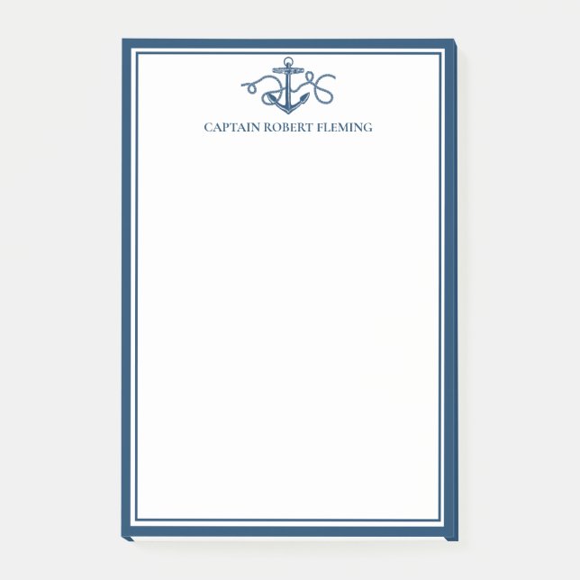 Post-it® Ancre bleue marine personnalisée (Devant)