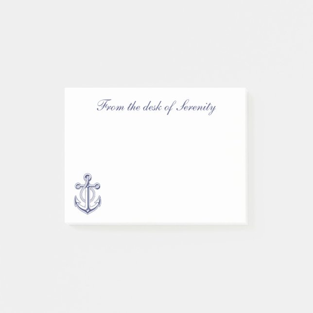 Post-it® Ancre nautique marin Mer Océan Personnalisé (Devant)