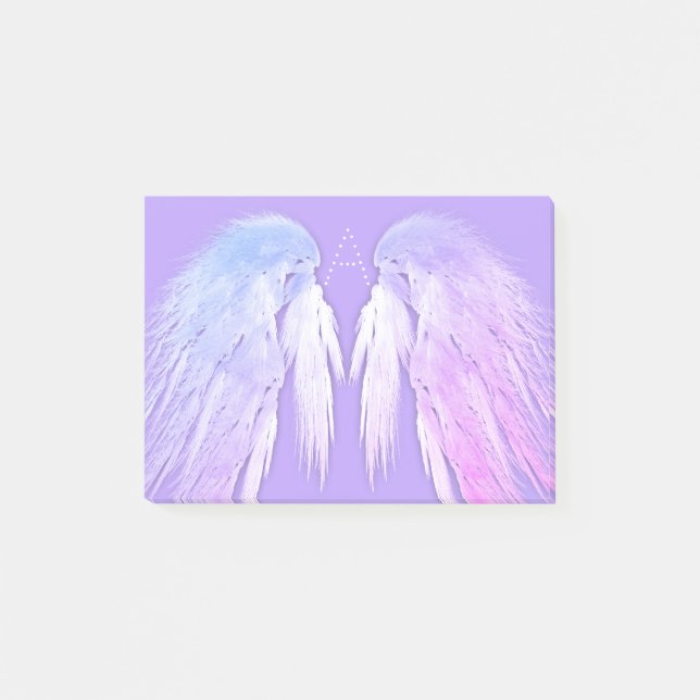 Post-it® ANGEL WINGS Fairy Purple Monogramme (Devant)