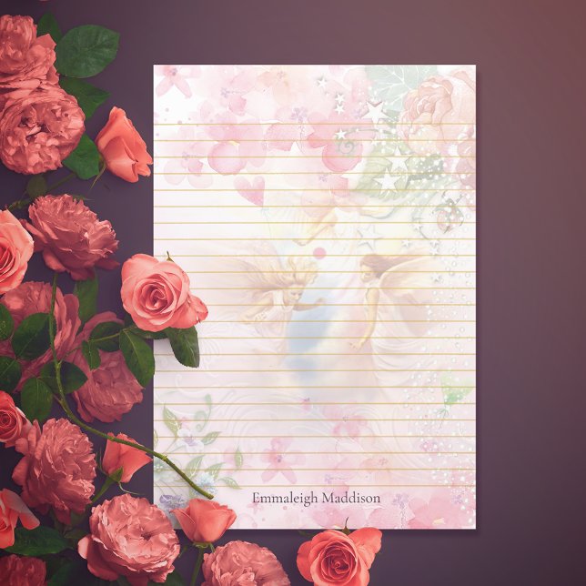 Post-it® Anges célestes Monogramme lié (Créateur téléchargé)