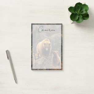 Post-it® Animaux de bébés cutest   Famille d'ours Brown