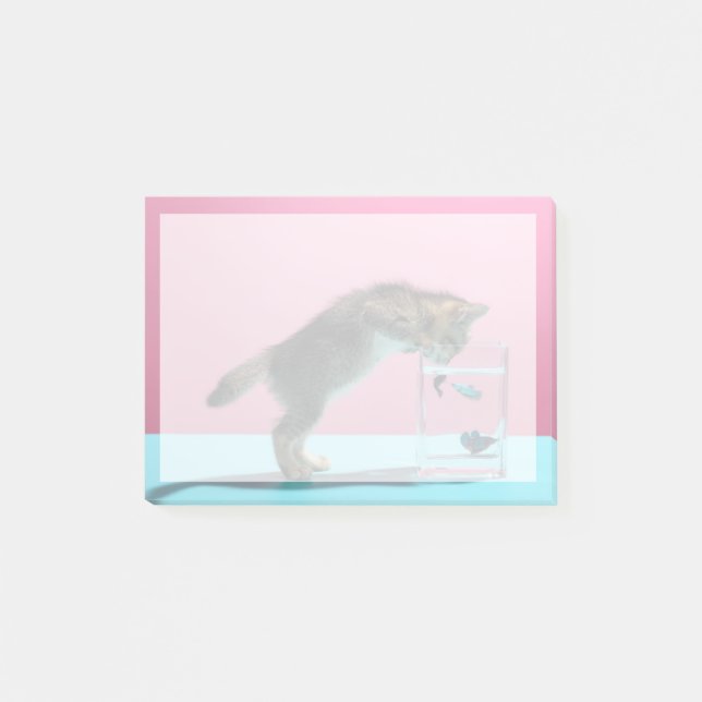 Post-it® Animaux de bébés cutest | Kitten En regardant le b (Devant)