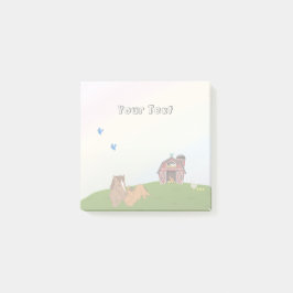Post-it® Animaux de ferme mignons Enfants Cheval arc-en-cie