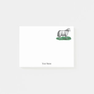 Post-it® Animaux de ferme vintages de mouton Ewe Dessin C