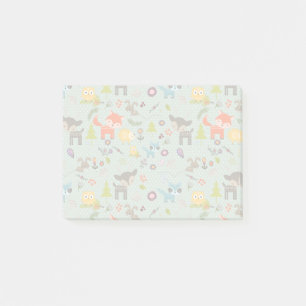 Post-it® Animaux mignons en bois Motifs illustrés