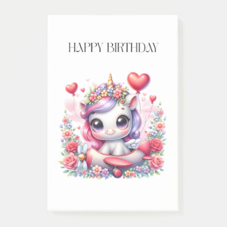 Post-it® Anniversaire de Licorne Pilote