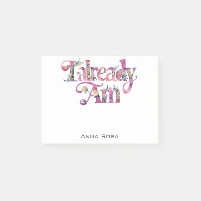 Post-it® *~* AP85 Manifeste de gratitude florale DÉJÀ AM (Devant)