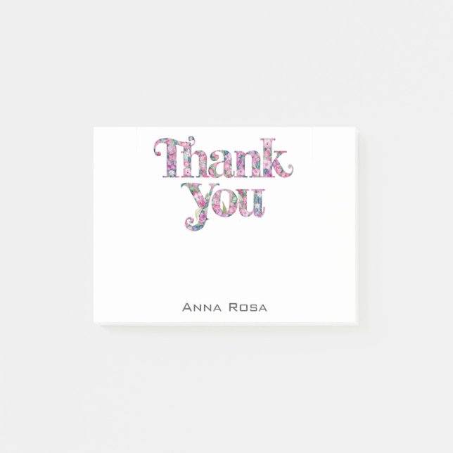 Post-it® *~* AP85 Manifeste de Gratitude Florale Merci 1 (Devant)