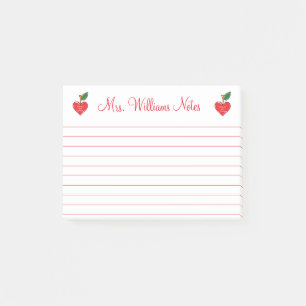 Post-it® appréciation du professeur personnalisées coeurs m