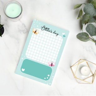 Post-it® Aqua Cœurs Mignons Étoiles Papillons Ajouter un no