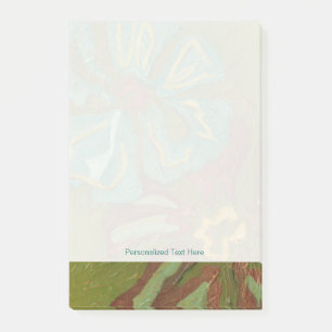 Post-it® Aqua et fleurs oranges brûlées sur l'arrière -