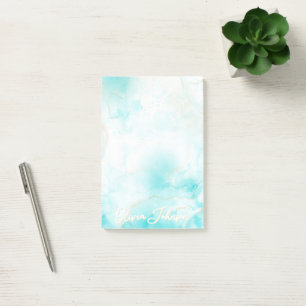 Post-it® Aqua Gold moderne Encre d'alcool Art Aquarelle Océ