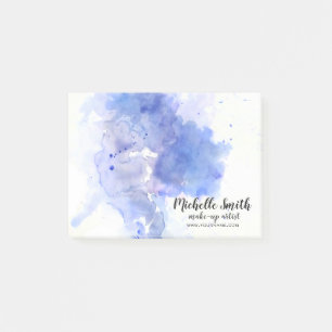 Post-it® Aquarelle Abstraite trait de brosse bleu clair