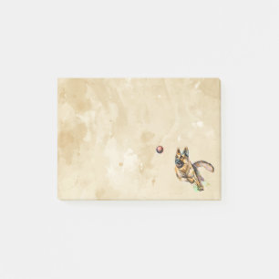 Post-it® Aquarelle Allemand Berger chien animal de compagni