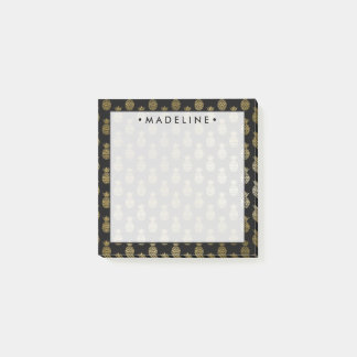 Post-it® Aquarelle Ananas noir et or