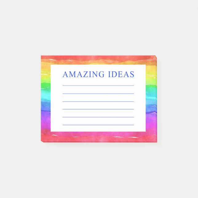 Post-it® Aquarelle arc-en-ciel Idées Extraordinaires (Devant)