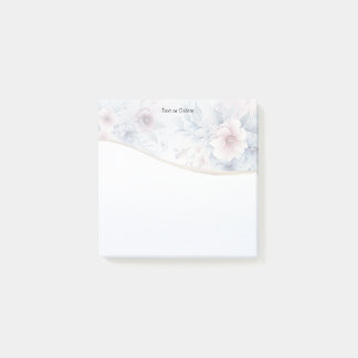 Post-it® Aquarelle Bleu rose Floral Post it Notes