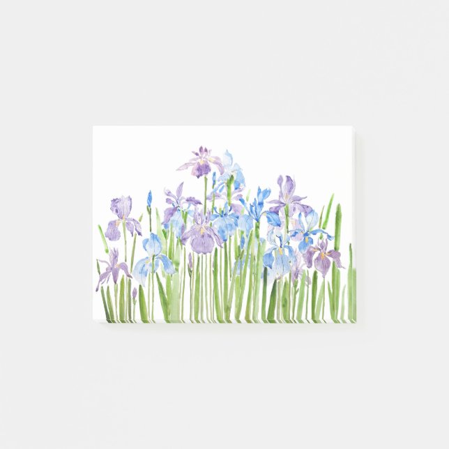 Post-it® aquarelle bleue et violette de l'iris (Devant)