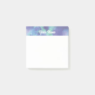 Post-it® Aquarelle bleue verte customisée