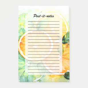 Post-it® Aquarelle Citron Orange Lime Botanique Cuisine