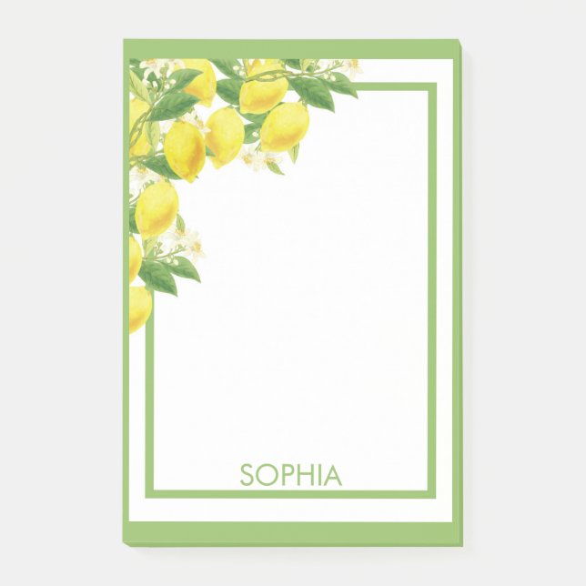 Post-it® Aquarelle Citrons Élégant Citrus tendance (Devant)