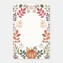 Post-it® Aquarelle Citrouille et feuilles d'automne