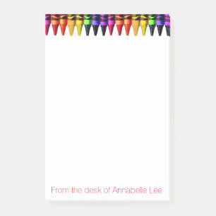 Post-it® Aquarelle colorée de crayons